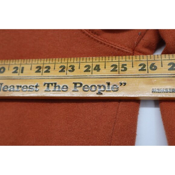 Vintage Y2K Jurassic Park Rust Orange Graphic Hoodie Large Cotton Blend - Picture 8 of 9